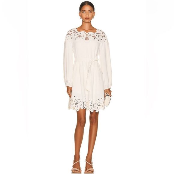 Jonathan Simkhai Ava Ivory lace Mini dress NWT - Picture 1 of 12